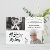 Invitation 80e anniversaire Alors & maintenant Photos String  (Debout devant)