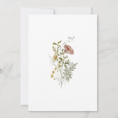 Invitation 80e anniversaire Aquarelle Fleur sauvage Floral (Dos)