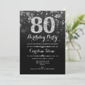 Invitation 80e anniversaire - Argent noir (Debout devant)