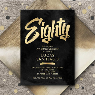Invitation 80e anniversaire Black Gold