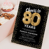 Invitation 80e anniversaire Black Gold
