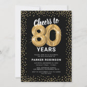 Invitation 80e anniversaire Black Gold (Devant)