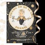 Invitation 80e Anniversaire Black Gold drôle pour son anniver<br><div class="desc">Est-ce que quelqu'un de spécial à 80 ans qui vous est très cher ? Cette invitation amusante et chic donne le thème de la toast à cette étape fantastique. Customiser avec son nom ou même changer l'année ...  Santé!</div>