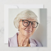 Invitation 80e anniversaire Blue Hydrangeas Floral Aquarelle (Dos)