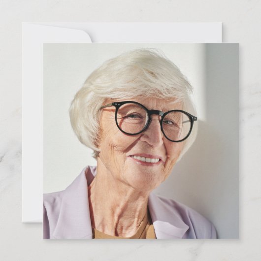 Invitation 80e anniversaire Blue Hydrangeas Floral Aquarelle (Dos)