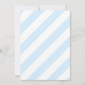 Invitation 80e anniversaire - Blue Stripes Gold Ballons (Dos)