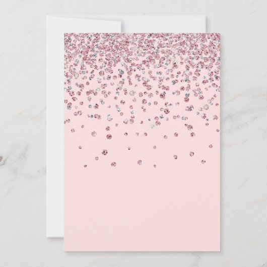 Invitation 80e anniversaire Blush Rose Or (Dos)