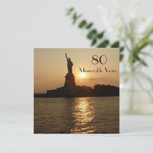 Invitation 80e anniversaire : Célébration du coucher de solei (Debout devant)