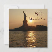 Invitation 80e anniversaire : Célébration du coucher de solei (Devant)