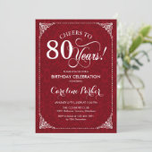 Invitation 80e anniversaire - Damas blanc rouge (Debout devant)