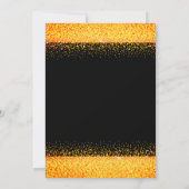 Invitation 80e anniversaire de fête or noir éclat (Dos)