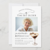 Invitation 80e anniversaire de fête Photo Espresso Martini (Devant)