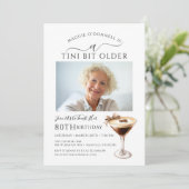 Invitation 80e anniversaire de fête Photo Espresso Martini (Debout devant)