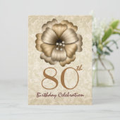 Invitation 80e anniversaire de la fête de l'or Bow (Debout devant)