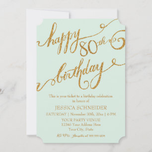 Invitation 80e anniversaire de la fête du 80e anniversaire