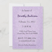 Invitation 80e anniversaire de la fête Elegant Lilac Purple R (Dos)