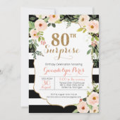 Invitation 80e anniversaire de la florale de la bande blanche (Devant)