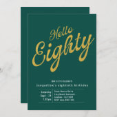 Invitation 80e anniversaire de la Modernité de l'or vert (Devant / Derrière)