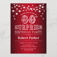 80e anniversaire de surprise - Noir Rouge Blanc