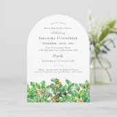 Invitation 80e anniversaire Décembre Fleur de naissance Holly (Debout devant)