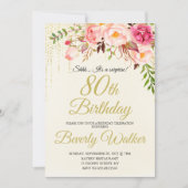 Invitation 80e anniversaire des femmes surprises (Devant)
