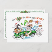 Invitation 80e anniversaire drôle sur mesure Caricature Invit (Devant / Derrière)