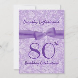 Invitation 80e anniversaire du groupe Purple Bow M454