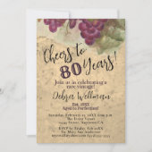 Invitation 80e anniversaire du vignoble | À 80 ans de vin et (Devant)