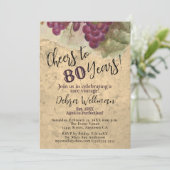 Invitation 80e anniversaire du vignoble | À 80 ans de vin et (Debout devant)