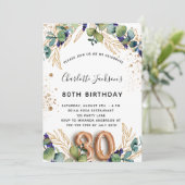 Invitation 80e anniversaire eucalyptus parties scintillant ve (Debout devant)