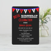 Invitation 80e anniversaire fêté Bunting (Debout devant)