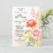 Invitation 80e anniversaire Fête des magnifiques fleurs de pr (Debout devant)