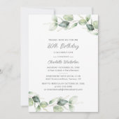 Invitation 80e anniversaire fête Eucalyptus Botanique (Devant)