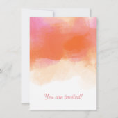 Invitation 80e anniversaire fête rose pâle Aquarelle (Dos)