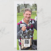 Invitation 80e Anniversaire Golf 80e Photo QR Code (Dos)