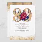 Invitation 80e anniversaire Marine Bleue et Bourgo (Devant / Derrière)