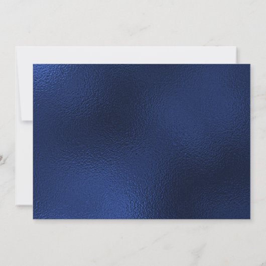 Invitation 80e anniversaire Marine Blue Cake (Dos)