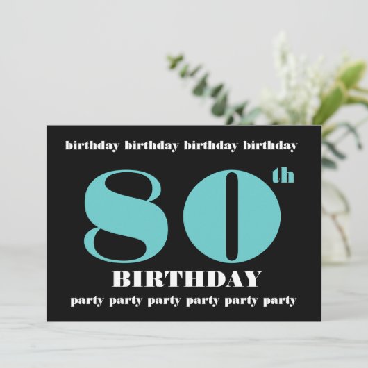 Invitation 80e anniversaire Modèle d'invitation (Debout devant)