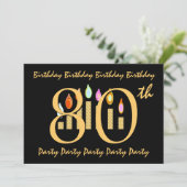 Invitation 80e anniversaire Modèle d'invitation (Debout devant)