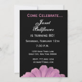 Invitation 80e anniversaire Modèle - Rose Daisy (Dos)