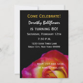 Invitation 80e anniversaire Modèle - Rose rouge et jaune (Dos)