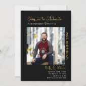 Invitation 80e anniversaire Noir (Devant)