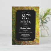 Invitation 80e anniversaire Noir et or (Debout devant)