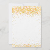 Invitation 80e anniversaire parties scintillant or blanc luxe (Dos)