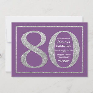Invitation 80e anniversaire Parties scintillant vi