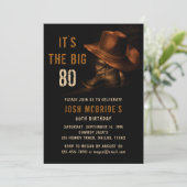 Invitation 80e anniversaire Photo Boots de Casquette rustique (Debout devant)
