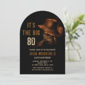 Invitation 80e anniversaire Photo Boots de Casquette rustique (Debout devant)