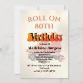 Invitation 80e anniversaire Roller Skate Amusants Moderne (Dos)