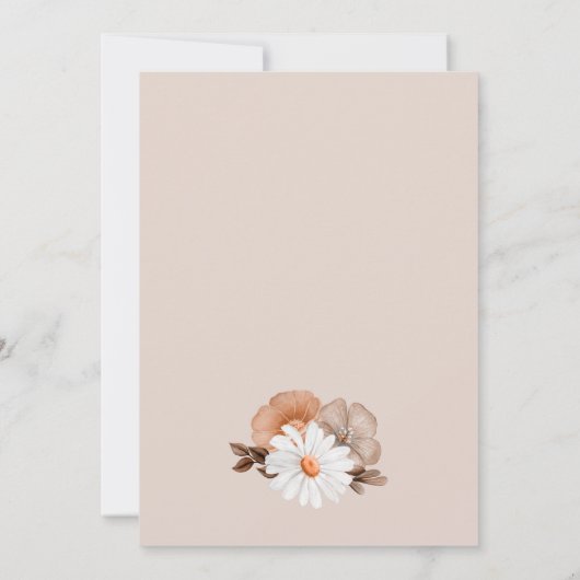 Invitation 80e anniversaire Rustic Boho Floral Party (Dos)