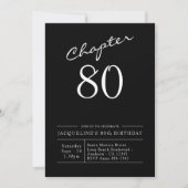 Invitation 80e anniversaire Script 80 Party (Devant)